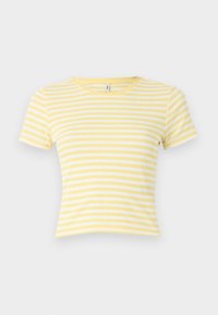 ONLELLI SHORT - Tricou basic - lemon meringue/cloud dancer