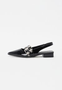 Unselected, black crinkle patent