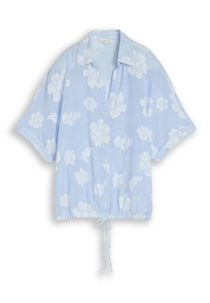 TOM TAILOR, TOM TAILOR BLUSEN & SHIRTS OVERSIZE BLUSE MIT BLUMENMUSTER - Chemisier - blue flower dobby