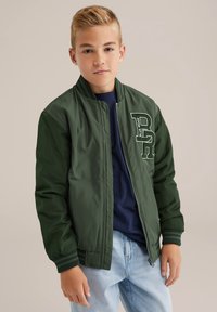 WE Fashion Bomber stiliaus striukė - dark green