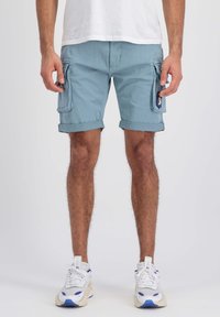 Alpha Industries CREW PATCH - Kratke hlače - greyblue