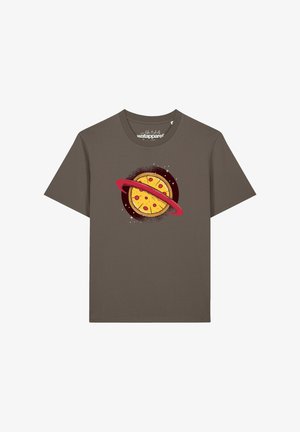 watapparel, PIZZA PLANET - T-Shirt print - mocha
