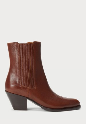 LEATHER CHELSEA WESTERN BOOT - Klasikiniai aulinukai - dark cognac
