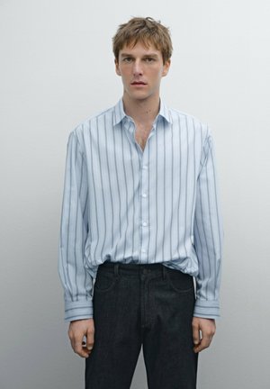 Massimo Dutti REGULAR FIT STRIPED - Camicia - dark blue