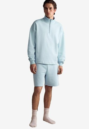 Regular Fit - EDIT Long Sleeve Shirt And Shorts Co-Ord Set - Tracksuit bottoms - blue