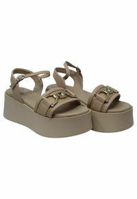 Frau Shoes Sandali con plateau - marrone