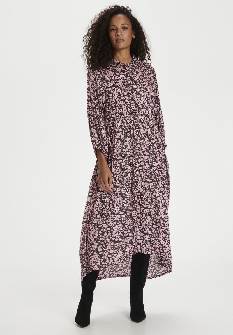 Kaffe Maxi Dress Candy Pink Grape Leaf Flower pink Zalando ie