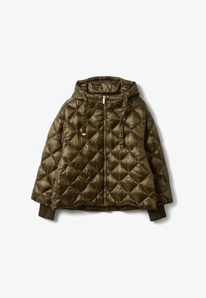Stefanel, JACKET WITH ZIP AND HOOD, OVERSIZED FIT.. - Winterjacke - army green