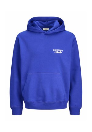 Jack & Jones, JORNORREBRO TYPO BACK SWEAT HOOD SN - Kapuzenpullover - bluing