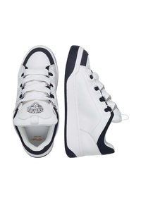 Ed Hardy FLIP LOW - FLAMING SKULL - Scarpe skate - white/black