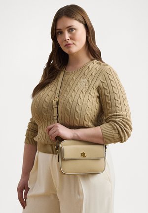 TWO TONE LEATHER MEDIUM MARCY CAMERA BAG - Borsa a tracolla - sand dune/soft white