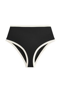 CONTRAST TRIM HIGH-WAISTED - Bikini bottoms - black