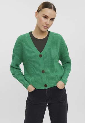 VMLEA V NECK CUFF CARDIGAN  - Gilet - bright green