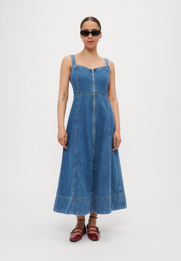 FIT N FLARE PITNEY - Denim dress - medium wash3