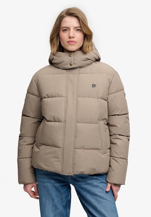 Superdry & Co, SUPERDRY PREMIUM HOODED PUFFER JACKET.. - Giacca invernale - fallen rock brown