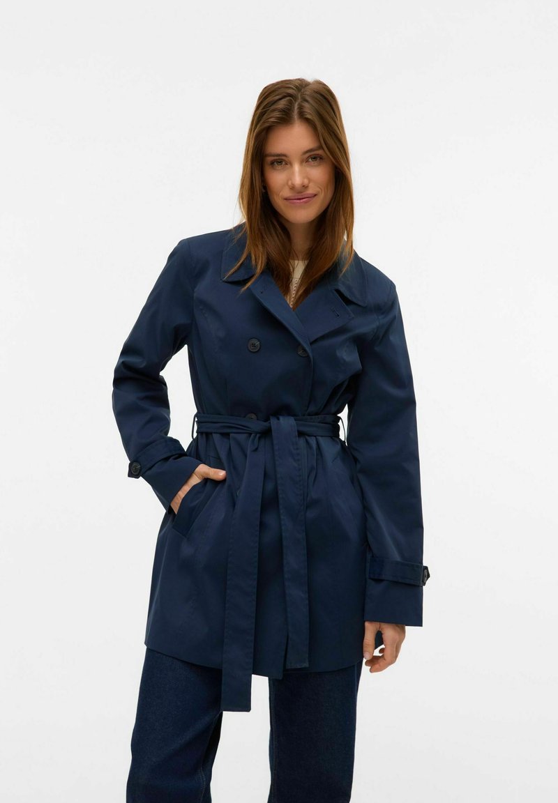 Vero Moda VMCHELSEA OLIVIA NOOS - Trenčkot - navy blazer