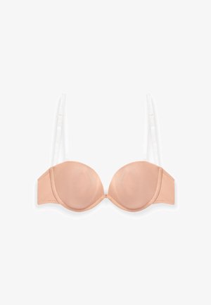 CLEAR BACK - Liemenėlė su daugiafunkcėmis petnešėlėmis / be petnešėlių - beige