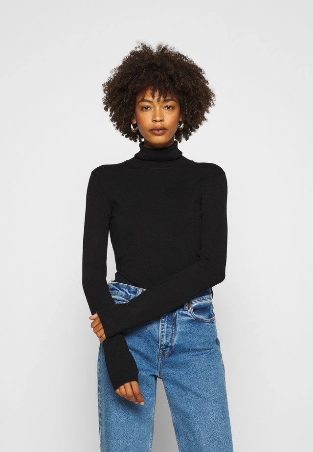 BASIC- TURTLE NECK - Trui - black
