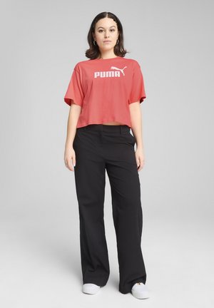 ESS CROPPED LOGO RELAXED - Print T-shirt - peach frost