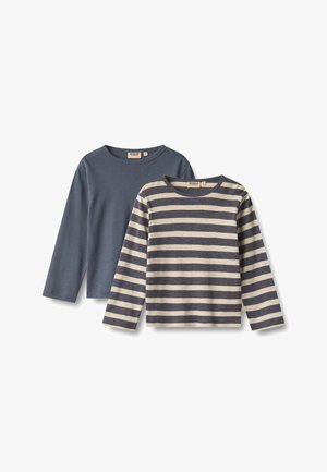 Wheat, T-SHIRT MILO 2 PACK - Langærmet T-shirt - greyblue stripe