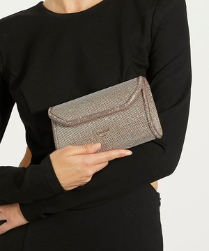 Dune London, BELLINI Diamante Trim Clutch Bag - Clutch - gold coloured