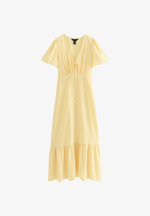 New Look, LIGHT YELLOW BUTTON THROUGH TEA MIDI DRESS - Robe chemise - pale yellow