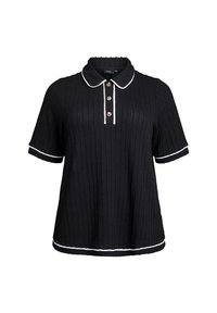 MIT KONTRASTBORTEN - Polokošeľa - black
