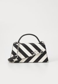 K/SIGNATURE SLIM CROSSBODY - Käekott - black/white