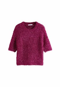 Next REGULAR FIT - SPARKLE TINSEL - Jednoduché tričko - pink