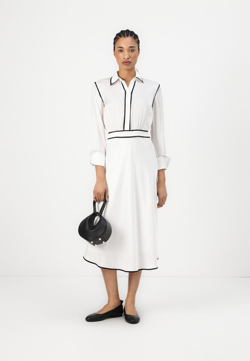 KARL LAGERFELD CONTRAST PIPING DRESS - Shirt dress - pristine/off-white - Zalando.ie KARL LAGERFELD CONTRAST PIPING DRESS - Shirt dress - pristine/off-white - Zalando.ie