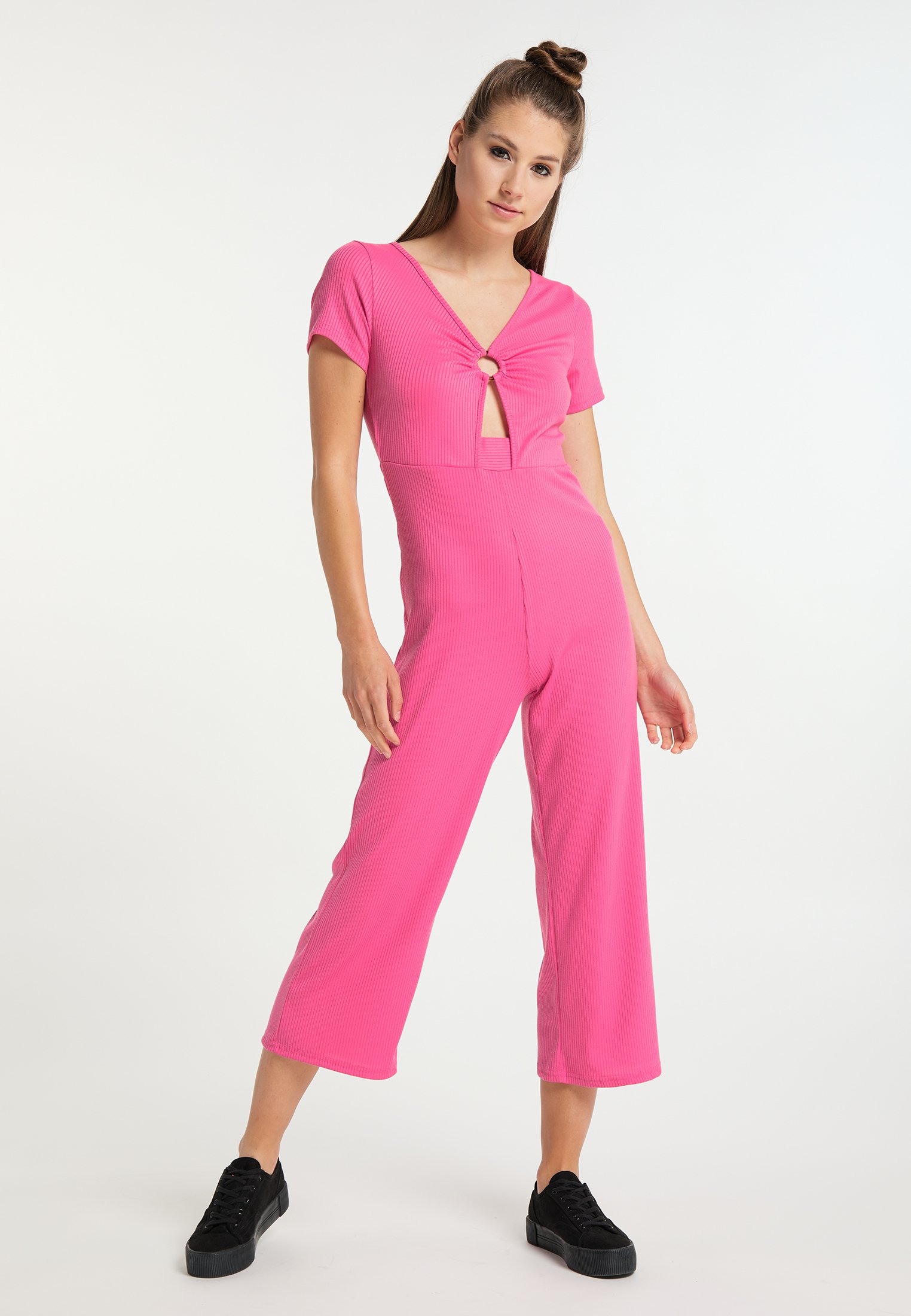neon pink jumpsuit