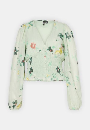 Vero Moda VMROSA V NECK SMOCK - Langarmshirt - silt green