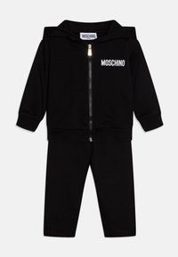 MOSCHINO BABY HOODED TRACKSUIT UNISEX SET Tracksuit nero/black