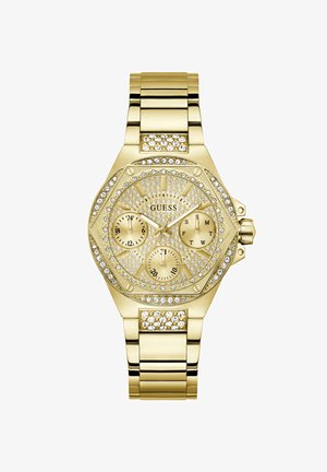 Kuldse viieosaline kell, mille peal on tekstuuriga särav dials ja kristallkaunistused. Omab kolme aldiviisi ja ühendatud metallkinnast.