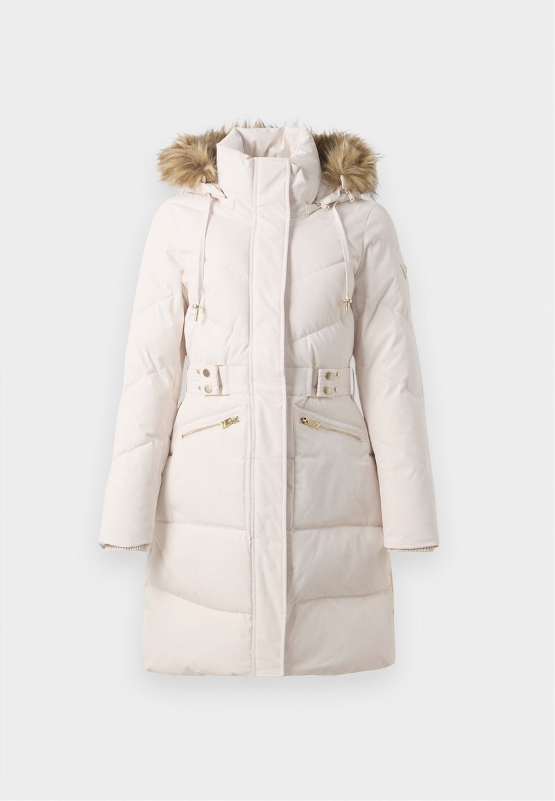Guess FATEMA BELTED PUFFER - Cappotto invernale - cream white/avorio ...