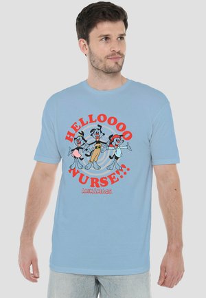 Cotton Soul, ANIMANIACS/HELLO NURSE - Print T-shirt - light blue