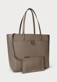 Lauren Ralph Lauren PEBBLED LEATHER LARGE CAMERYN TOTE BAG - Pirkinių krepšys - taupe brown