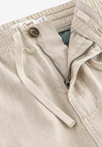 Next SLIM FIT LINEN ELASTICATED DRAWSTRING - Kalhoty - natural ecru