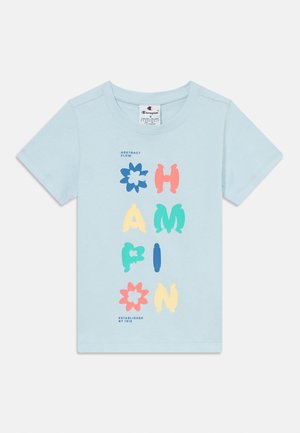 GRAPHIC CREW NECK - Print T-shirt - light blue