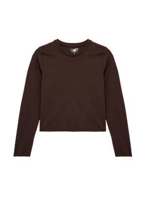 Langærmet T-shirt - brown