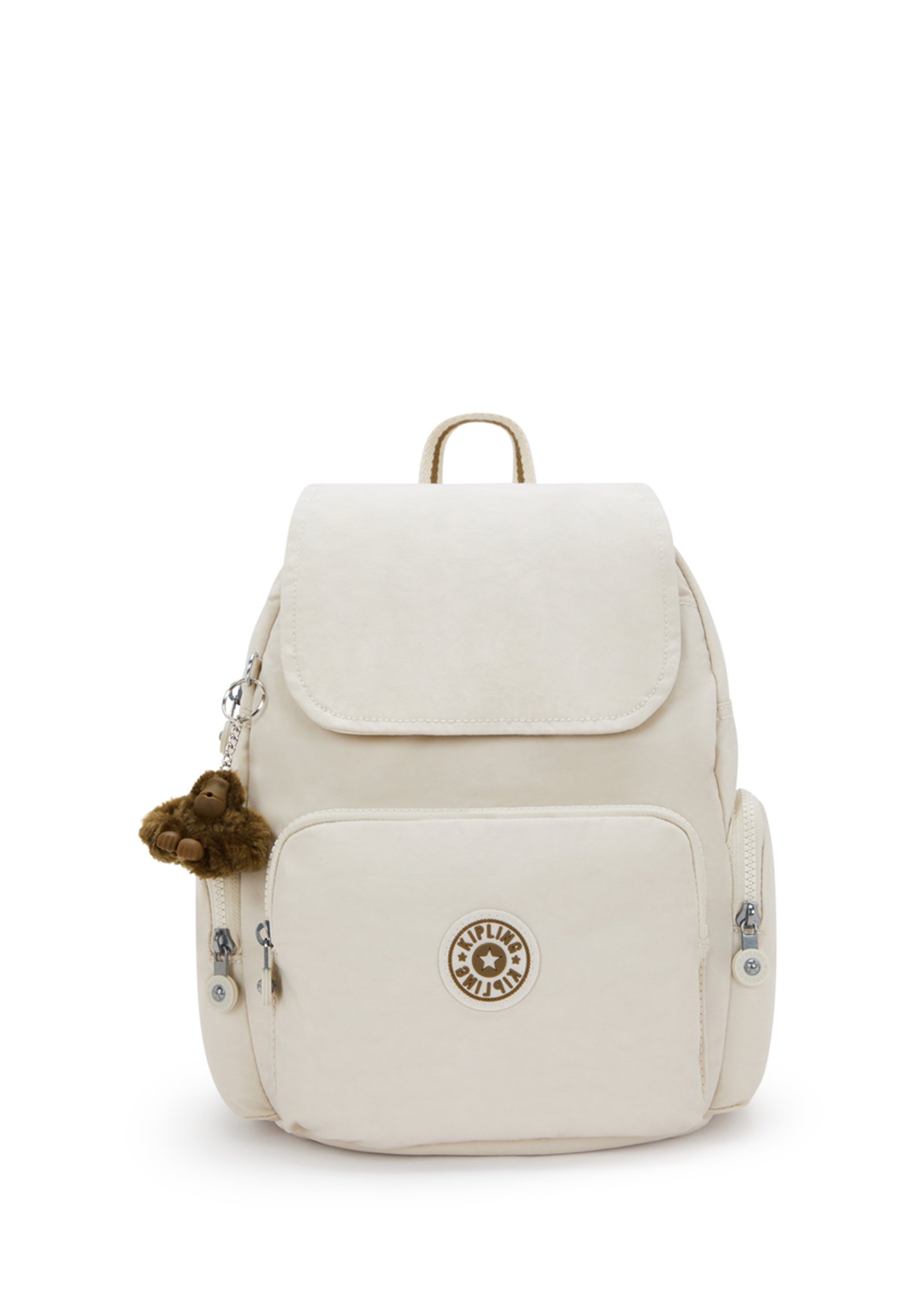 Kipling Cream Backpack with Monkey Keychain Backpack KIPLING Gold in Polyester - 25989611 main image 4