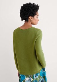 Seasalt Cornwall MAKERS - Stickad tröja - green dark citron