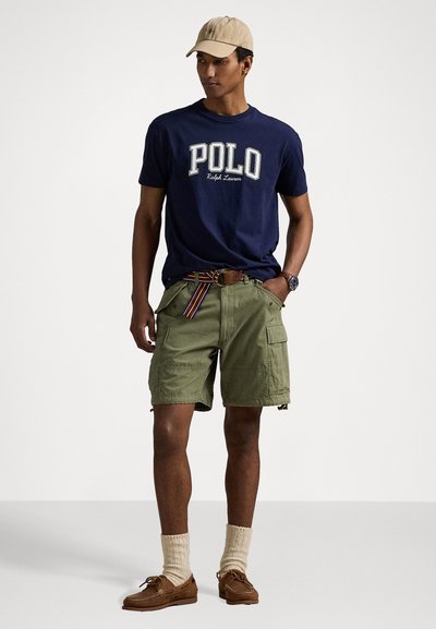 Polo Ralph Lauren CUSTOM SLIM FIT LOGO JERSEY T-SHIRT - Trükipildiga T-särk - cruise navy