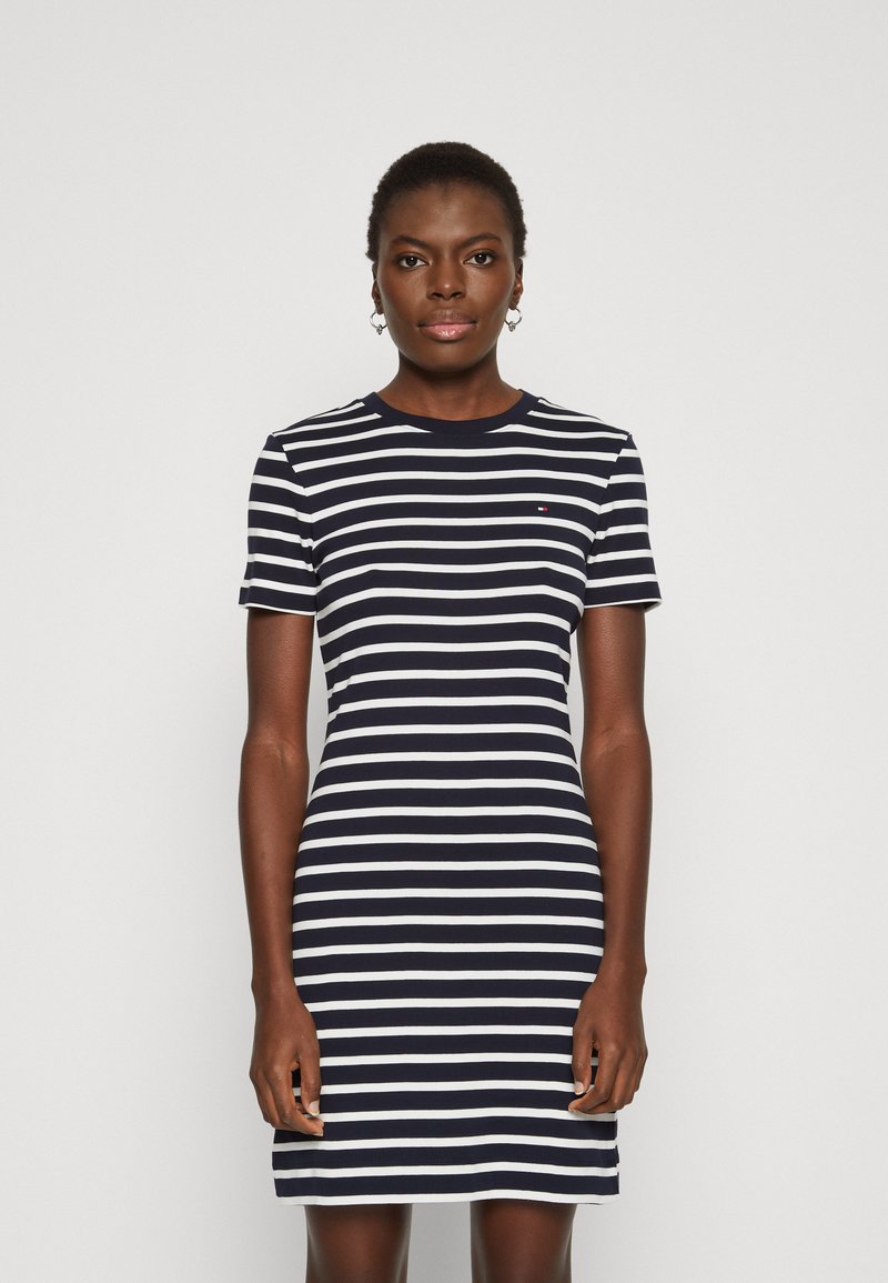 Tommy Hilfiger - NEW CODY SLIM - Shift dress - desert sky/ecru, Enlarge