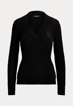 Lauren Ralph Lauren, CABLE KNIT CRICKET SWEATER - Džemper - black