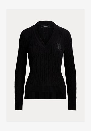 Lauren Ralph Lauren, CABLE KNIT CRICKET SWEATER - Džemper - black