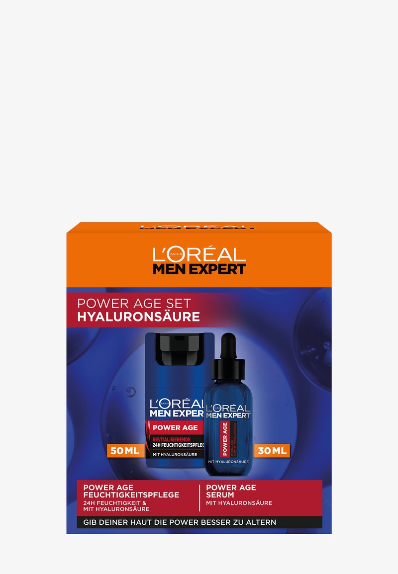 L'Oréal Men Expert - GIFT SET POWER AGE SERUM & MOISTURISER ANTI-AGING WITH HYALURONIC ACID - Set pour les cheveux, Agrandir