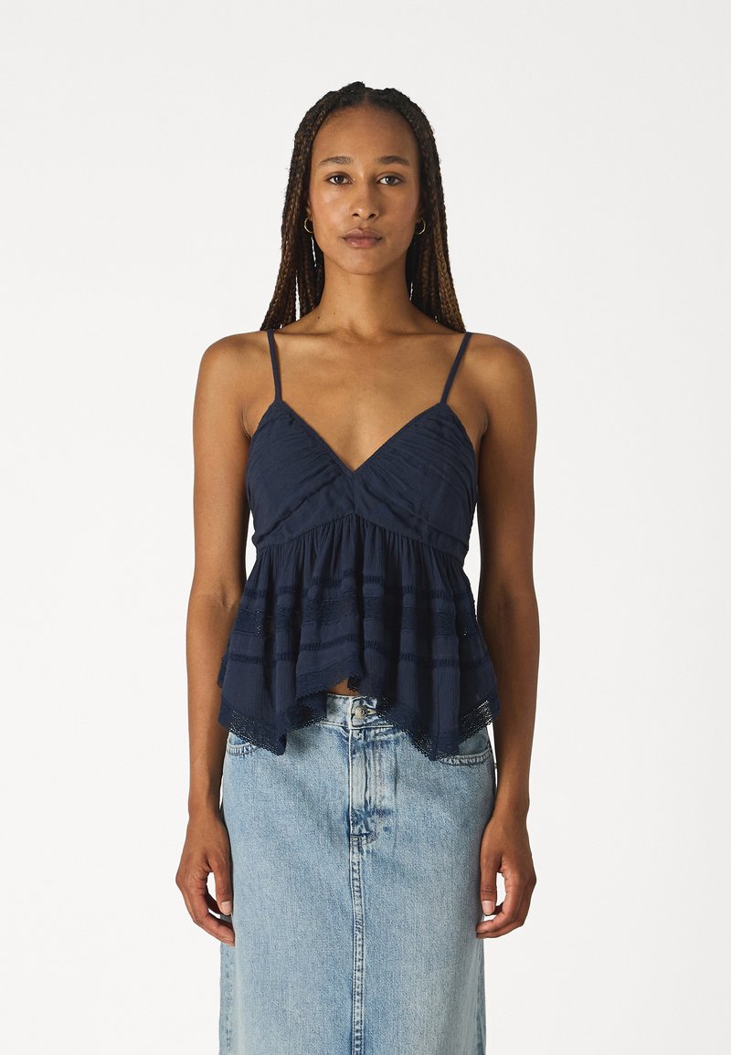 Hollister Co. BARE SHOWSTOPPER BABYDOLL - Top - navy
