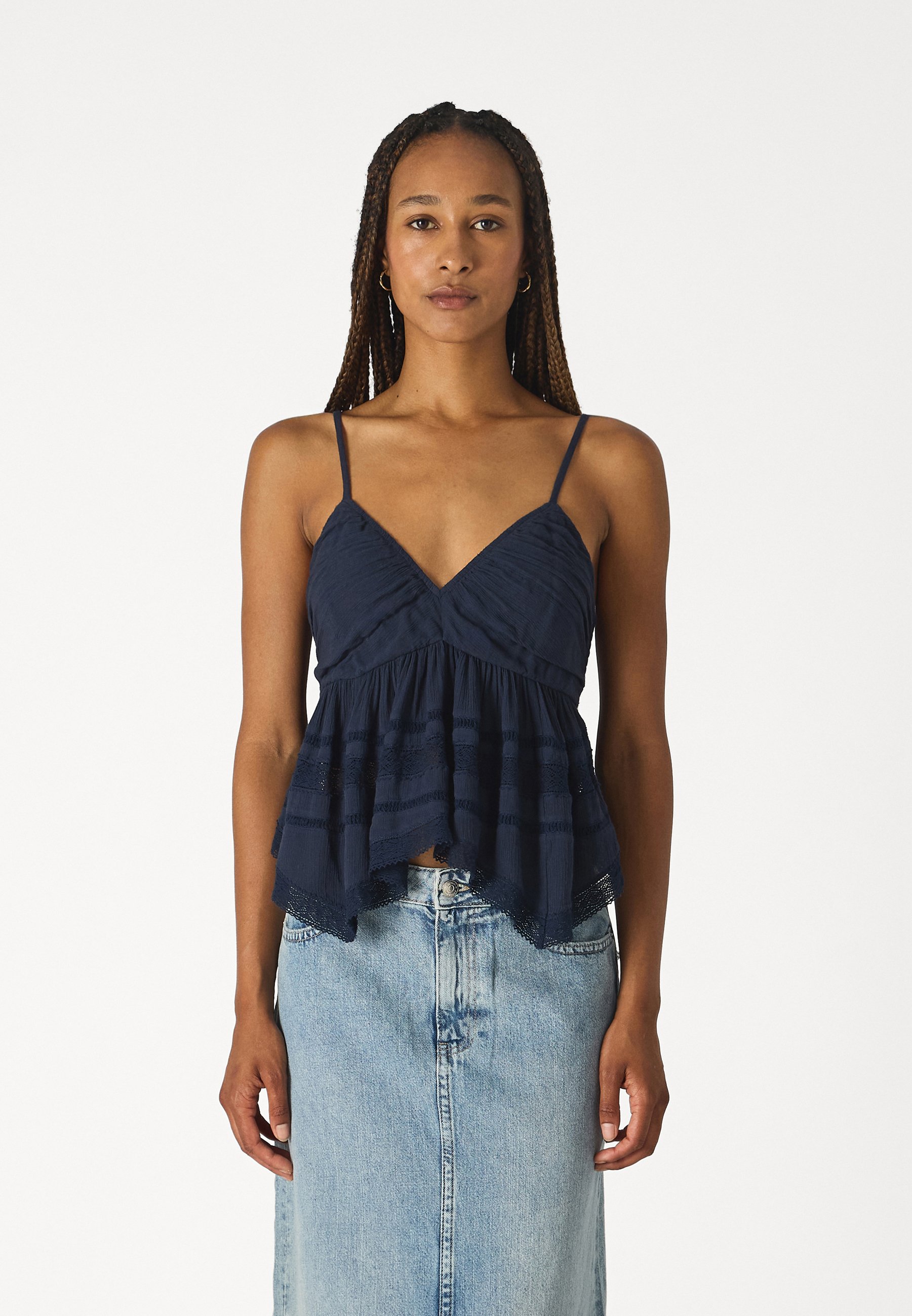 Hollister Co BARE SHOWSTOPPER BABYDOLL Top Navy blau Zalando Hollister Co BARE SHOWSTOPPER BABYDOLL Top Navy blau Zalando