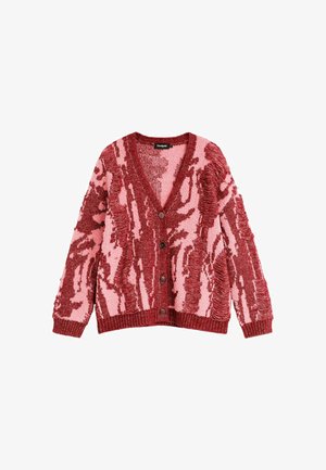 Desigual, CHUNKY KNIT SWEATER - Cardigan - pink